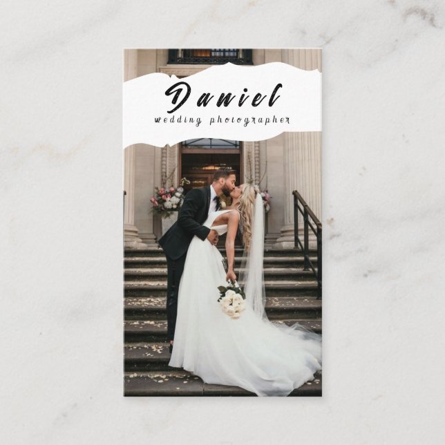 Visitenkarte für Hochzeitfotografen (Vorderseite)