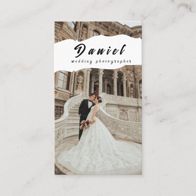 Visitenkarte für Hochzeitfotografen (Vorderseite)