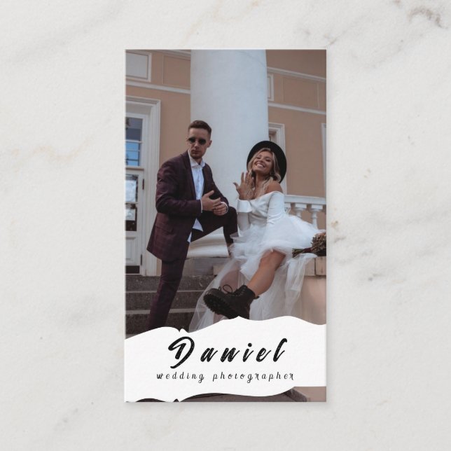 Visitenkarte für Hochzeitfotografen (Vorderseite)