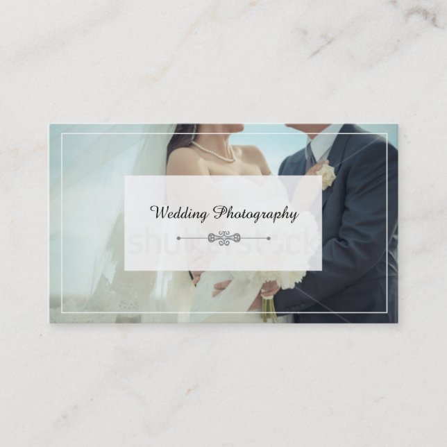 Visitenkarte für Hochzeitsfotografen (Vorderseite)
