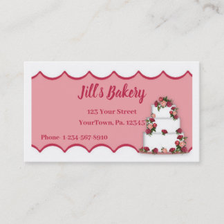 Visitenkarte für Hochzeitstorte