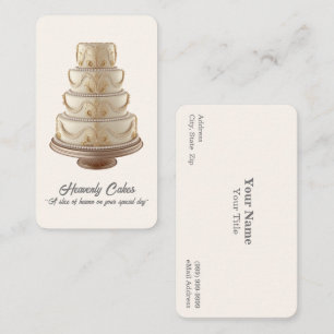 Visitenkarte für Hochzeitstorte/Bäckerei