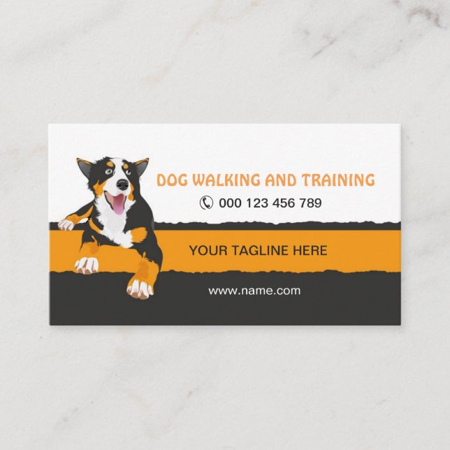 Visitenkarte für Hundeausbilder (Vorderseite)