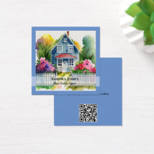 Visitenkarte für Immobilien-Geschäfte mit Wasserfa