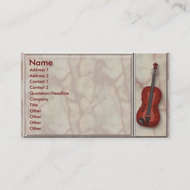 Visitenkarte für klassische Musik (Vorderseite)