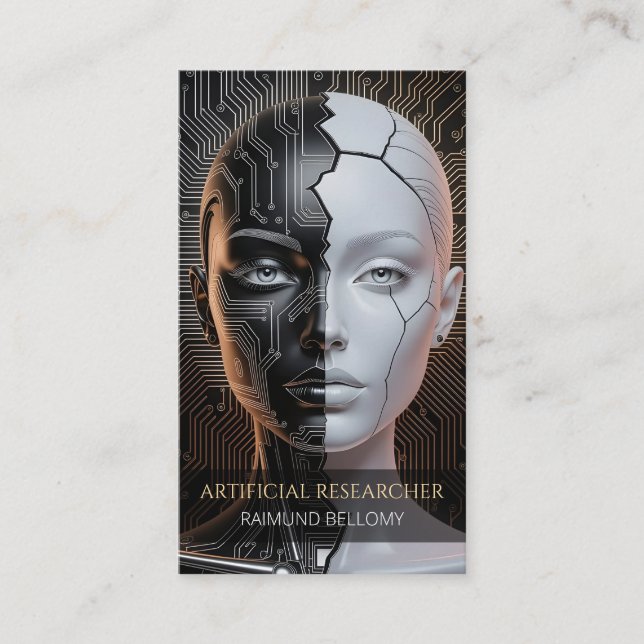 Visitenkarte für künstliche Intelligenz (Vorderseite)