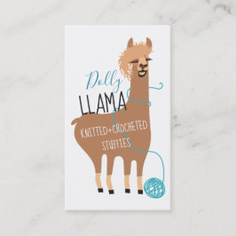 Visitenkarte für Lama-Garne aus Strickwaren