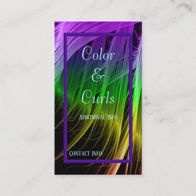 Visitenkarte für lebendige Farbbereiche 2 Terminkarte (Vorderseite)