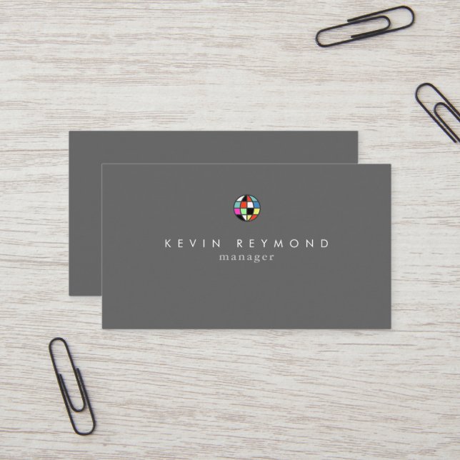 Visitenkarte für Manager mit Firmenlogo (Vorderseite/Rückseite Beispiel)
