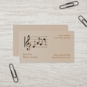 Visitenkarte für Musiklehrer
