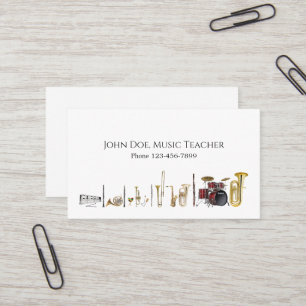 Visitenkarte für Musiklehrer und Musiker