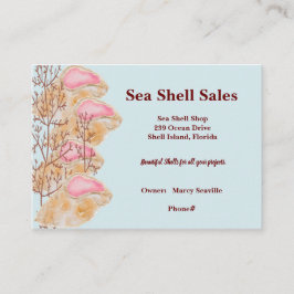 Visitenkarte für Ocean Muschel Shop