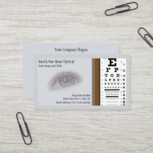Visitenkarte für Optometristen