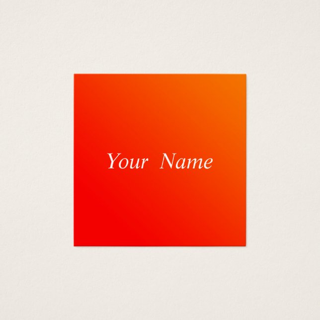 Visitenkarte für orangefarbene Gradienten (Vorderseite)