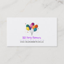 Visitenkarte für Party-Planner (Logo "Ballon/Stars
