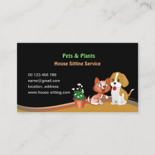Visitenkarte für Pet & Plants Sitting Service