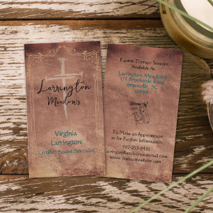 Visitenkarte für Pferderücken-Ranch-Logo