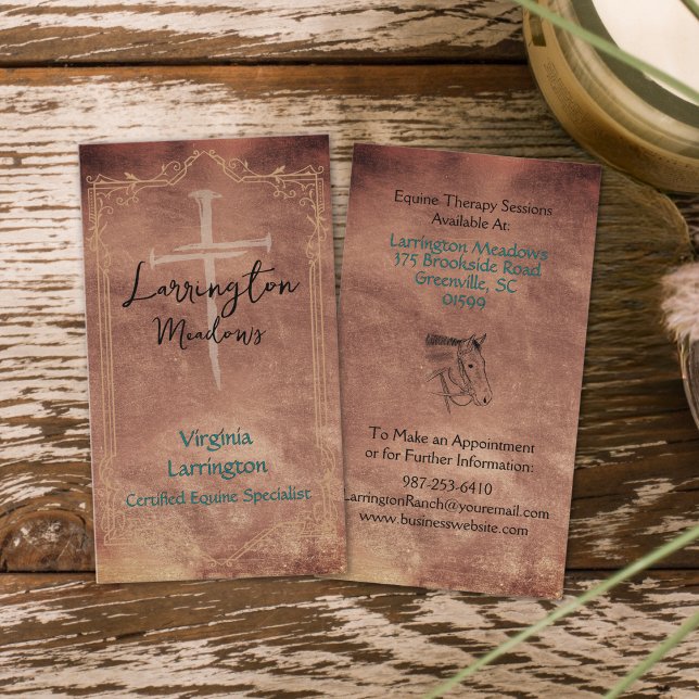 Visitenkarte für Pferderücken-Ranch-Logo (Von Creator hochgeladen)