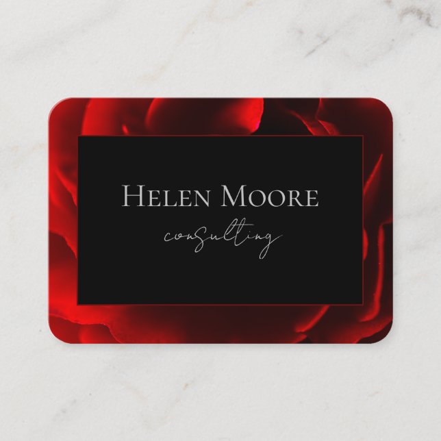 Visitenkarte für Red Flor Print (Vorderseite)