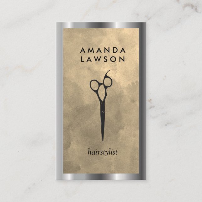 Visitenkarte für Schere Wasserfarben (Vorderseite)