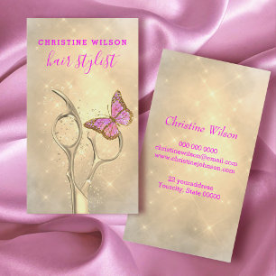 Visitenkarte für Schmetterlingshaarstickerei