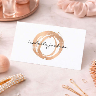 Visitenkarte für Schönheitssalon Rose-Gold-Logo El
