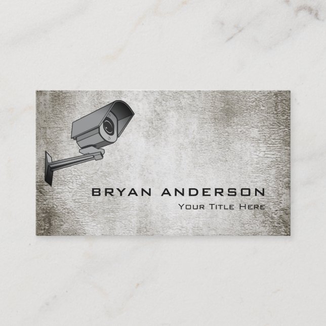 Visitenkarte für Sicherheitskamera (Vorderseite)