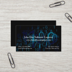 Visitenkarte für Softwareingenieur Cyber-Sicherhei