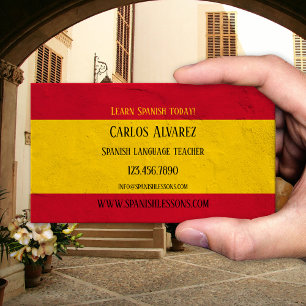 Visitenkarte für Spanischlehrer