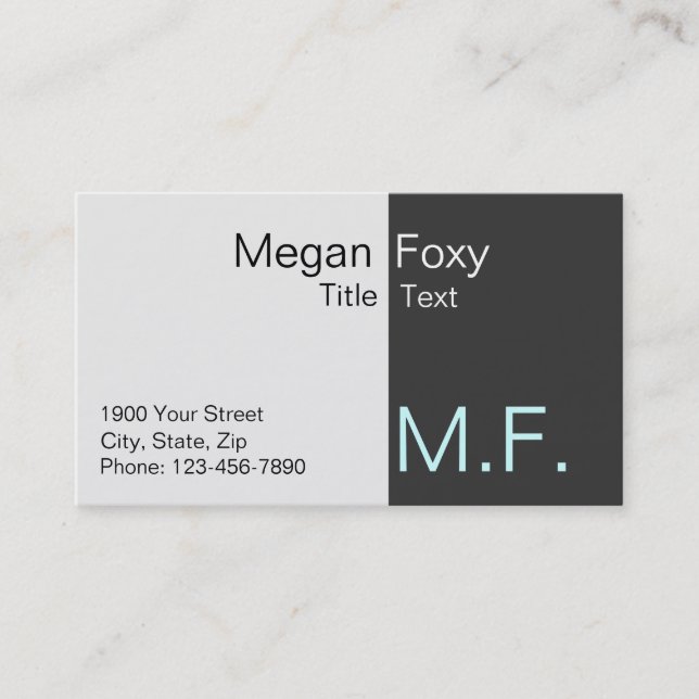 Visitenkarte für Talente (Vorderseite)