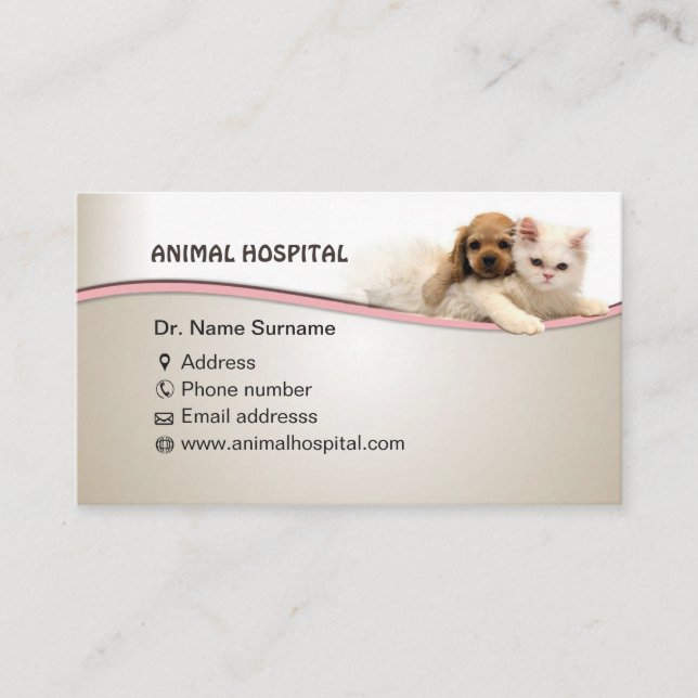 Visitenkarte für Tierklinikdoktor Terminkarte (Vorderseite)