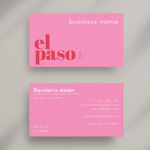 Visitenkarte für Unternehmen in El Paso Texas