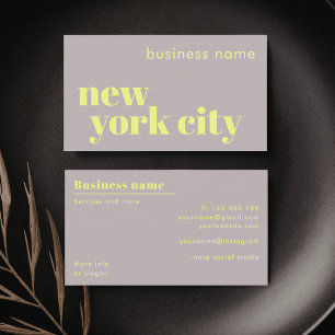 Visitenkarte für Unternehmen in New York City NYC