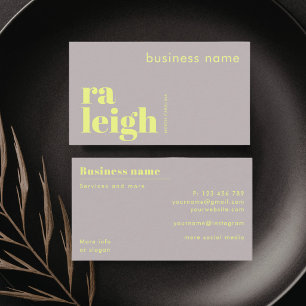 Visitenkarte für Unternehmen in Raleigh North Caro