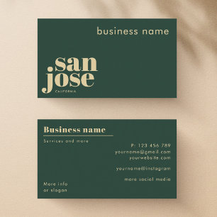 Visitenkarte für Unternehmen in San Jose, Kaliforn