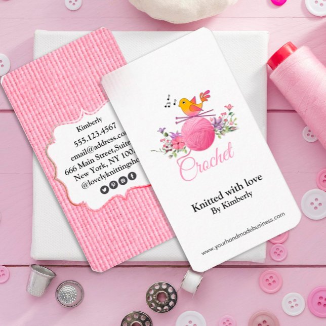 Visitenkarte für Vogel Stricknadeln (Von Creator hochgeladen)