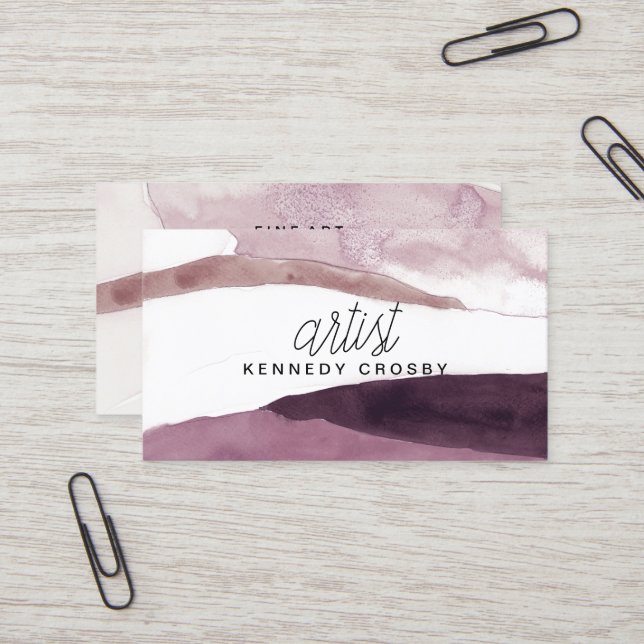 Visitenkarte für Wasserfarbenmaler (Vorderseite/Rückseite Beispiel)
