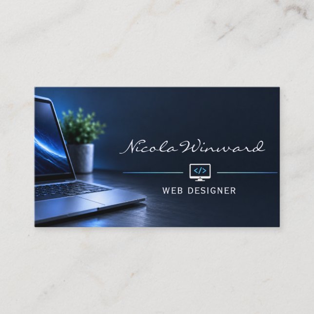 Visitenkarte für Webdesigner (Vorderseite)