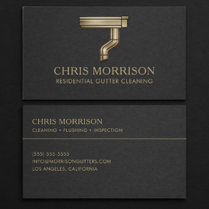 Visitenkarte für Wohnungsreinigung von Dachrinnen