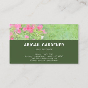 Visitenkarte: Gartenpflege und Gartenpflege Visitenkarte
