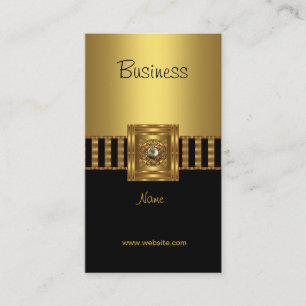 Visitenkarte Gold auf Gold Black Strip
