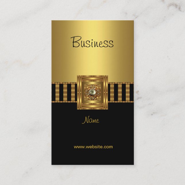 Visitenkarte Gold auf Gold Black Strip (Vorderseite)
