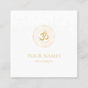 Visitenkarte: GOLD MANDALA + OHM  Quadratische Visitenkarte