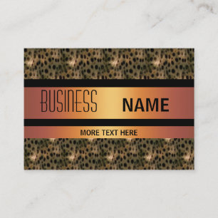 Visitenkarte Gold Schwarz Leopard