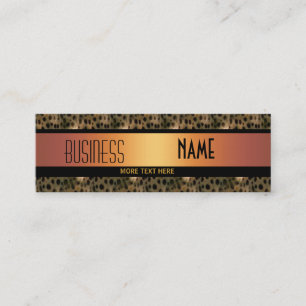 Visitenkarte Gold Schwarz Leopard