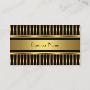 Visitenkarte Gold Streifen auf schwarz