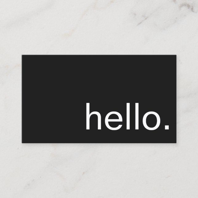 Visitenkarte - hallo (Vorderseite)