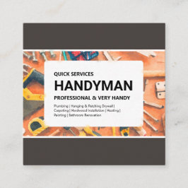 Visitenkarte: Handyman Quadratische Visitenkarte