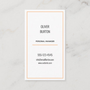 Visitenkarte im minimalistischen Stil.