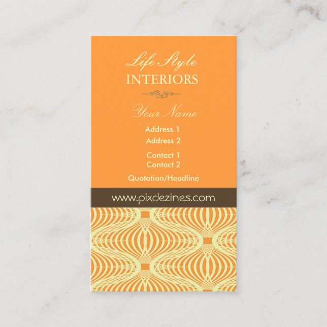 Visitenkarte im Retro (Vorderseite)